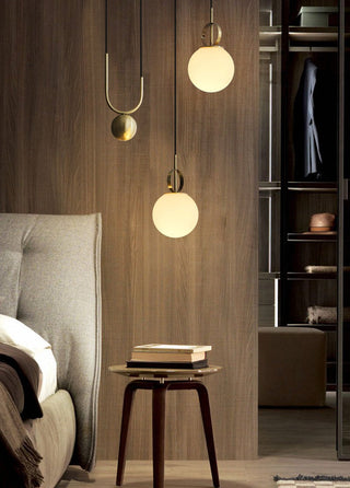 Aurelio Brass Elevate Pendant Mid-Century Pulley Light