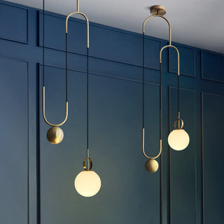 Aurelio Brass Elevate Pendant Mid-Century Pulley Light