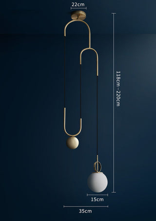Aurelio Brass Elevate Pendant Mid-Century Pulley Light