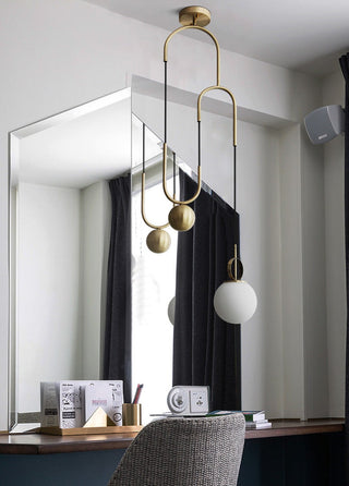 Aurelio Brass Elevate Pendant Mid-Century Pulley Light